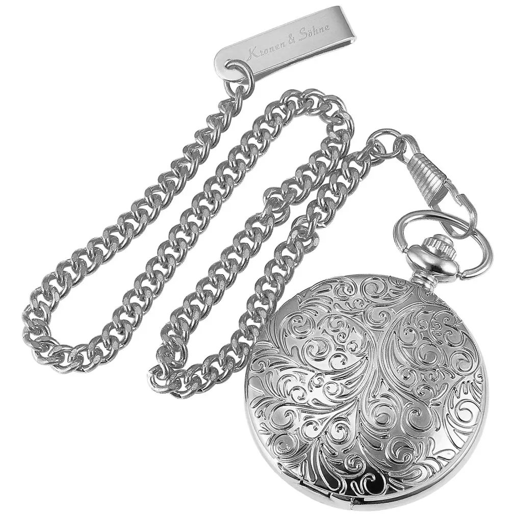 KS Golden Steampunk Roman Mechanical Blue Pocket Watch Hand Winding Men Clock Fobs Long Chain Key Pendant Watches + Box /KSP073