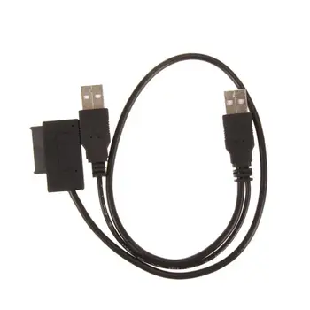 

USB 2.0 to 7+6 Cable Converter External Optical Drive Adapter For Laptop CD-ROM DVD With LED