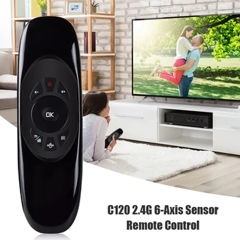 

C120 RGB Backlight Fly Air Mouse 2.4G Smart Remote Control Wireless Backlit Keyboard Rechargeable for Windows for Mac Android