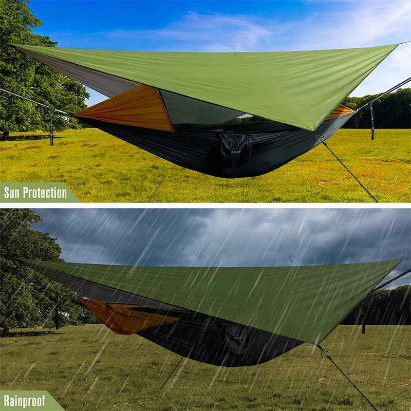Tente Hamac Night Cat 4 En 1 – Avec Bâche De Pluie Et Moustiquaire – 1 Personne