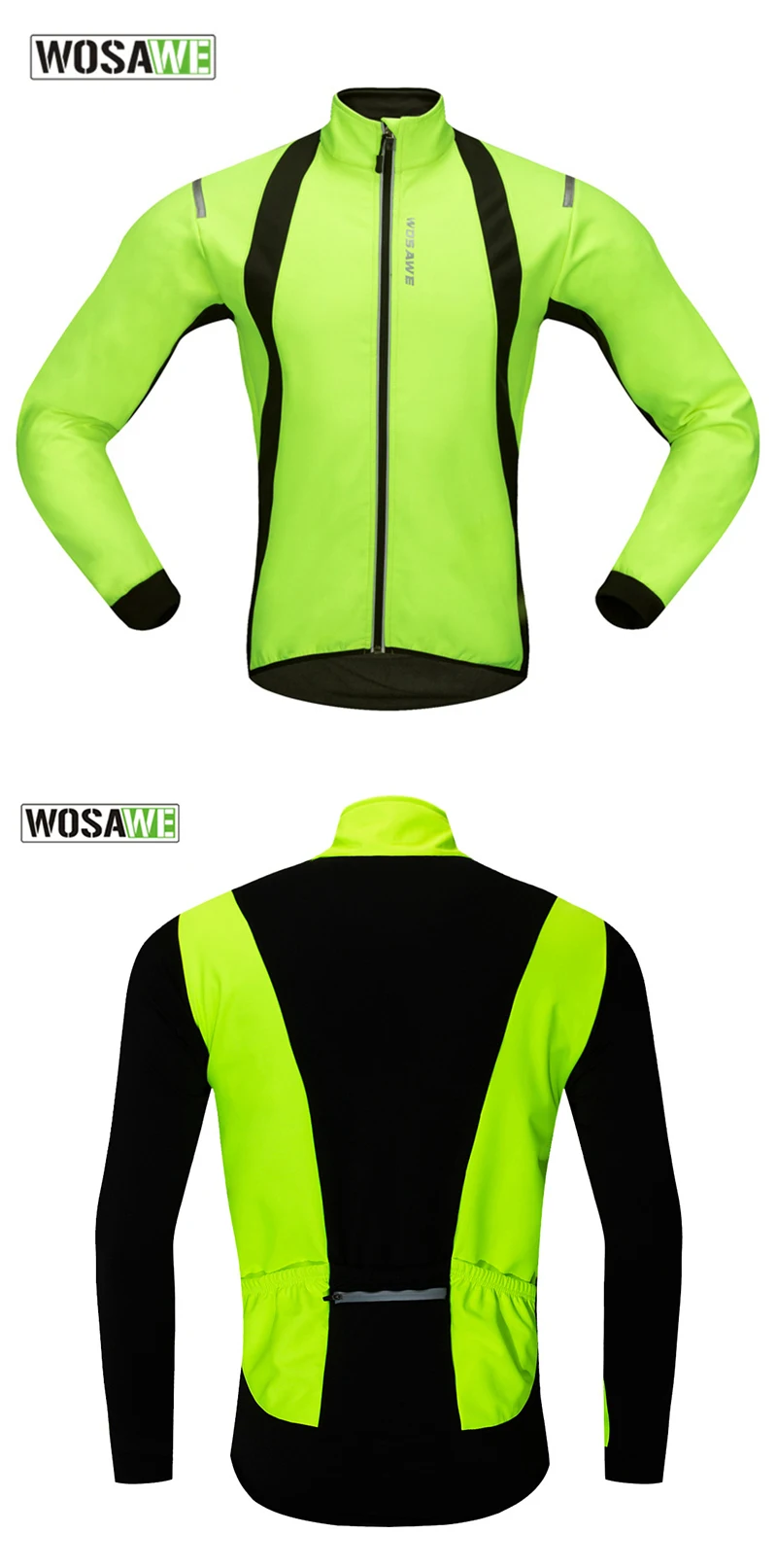 WOSAWE зимняя велосипедная куртка Светоотражающая флисовая велосипедная Джерси велосипедная Тепловая ветрозащитная мягкая оболочка пальто MTB велосипедная спортивная одежда