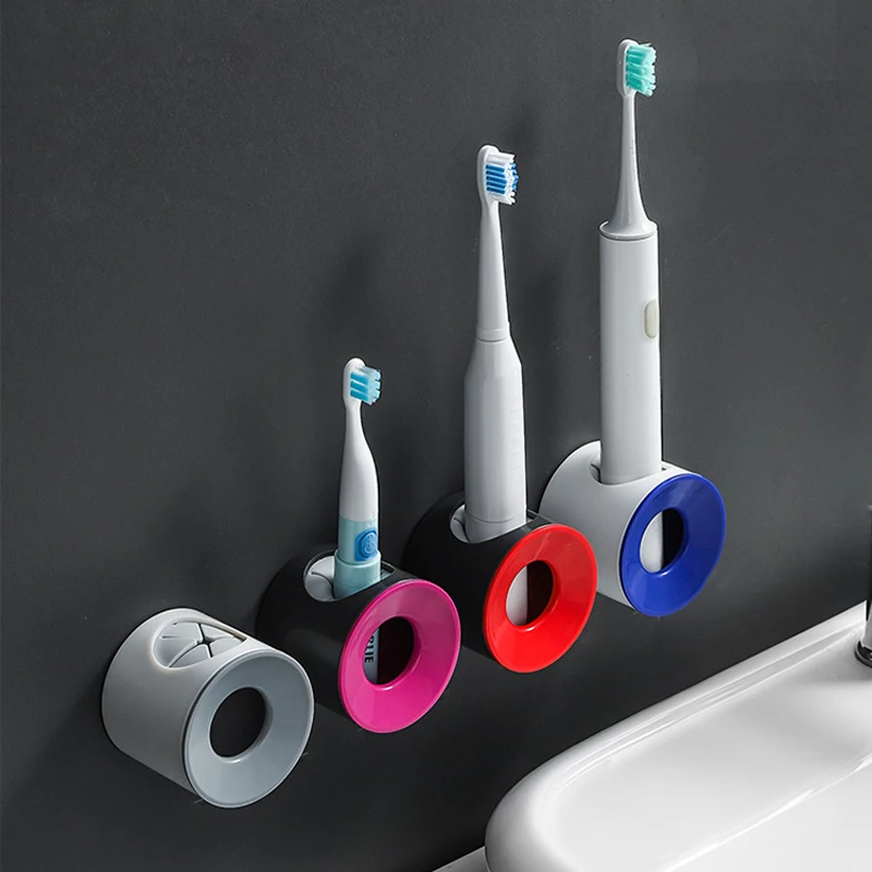 Envío de la gota eléctrico cepillo de dientes titular sin dejar huellas soporte para cepillo de diente Rack montado en la pared baño cepillo de dientes Holde de almacenamiento