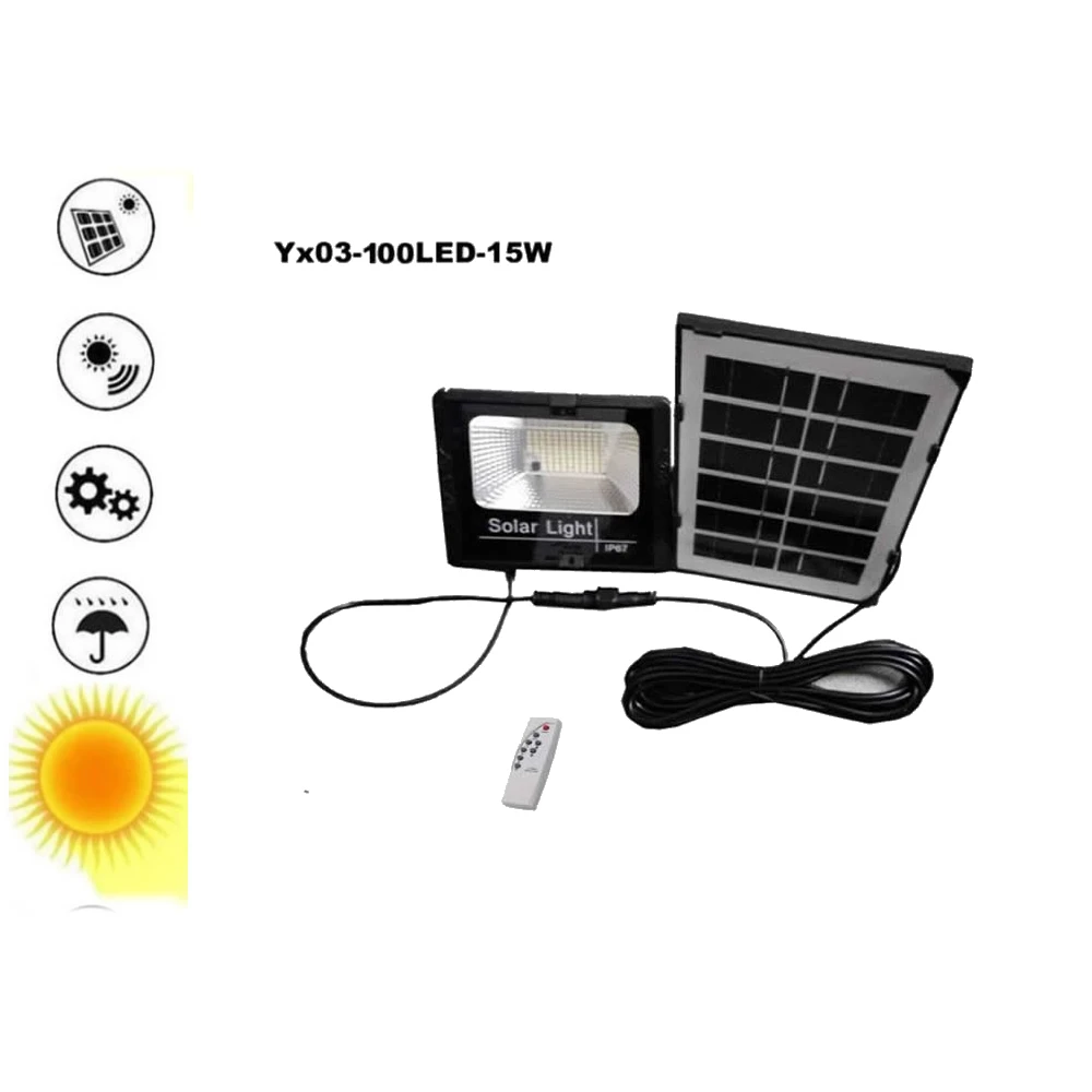 

solar light lamp floodlight LEDs Powered Wall Infrared & Wireless Outdoor IP65 Waterproof Security for Doorway indoor remote ti