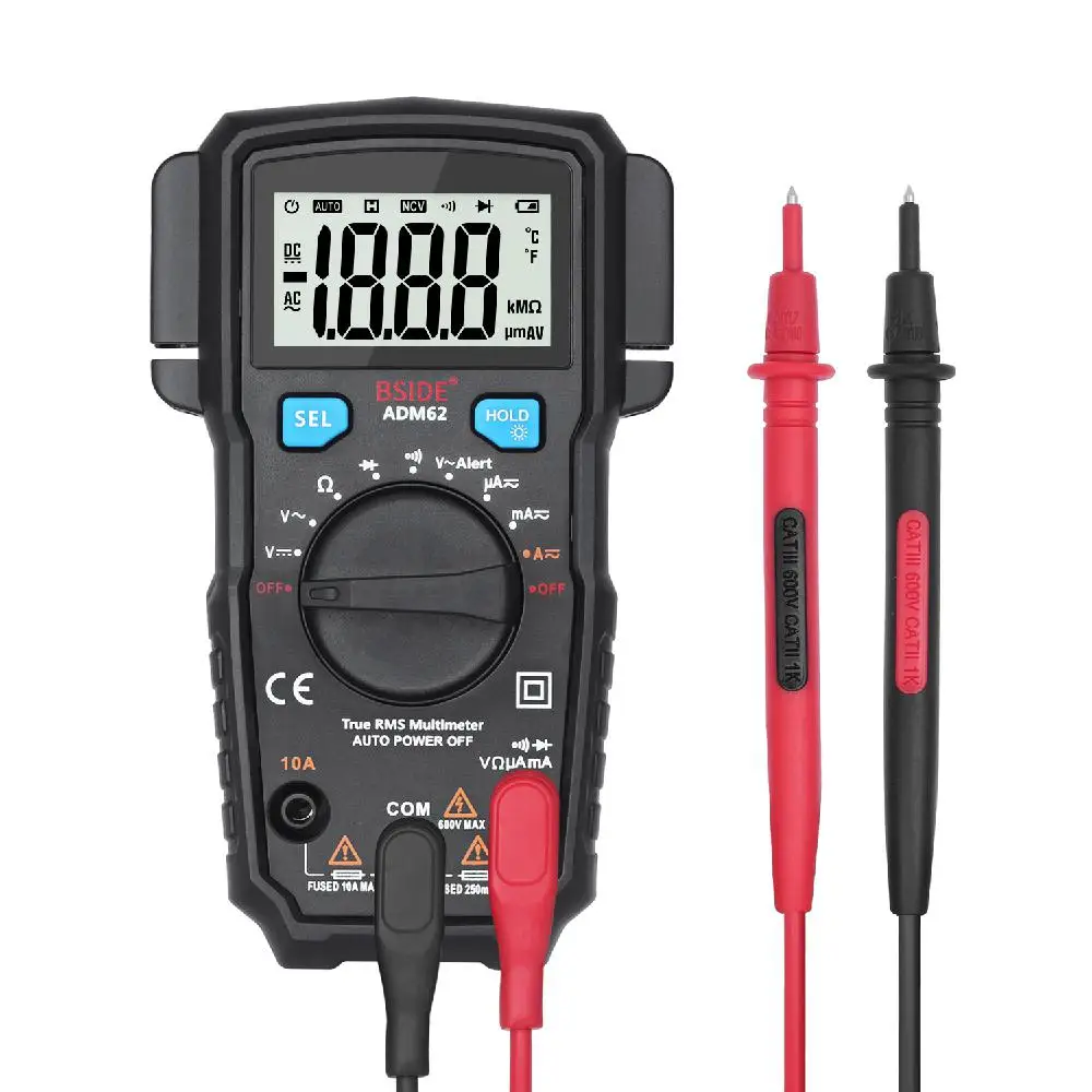 

Digital Multimeter LCD Auto Range Digital Voltmeter Ohmmeter Tester Black