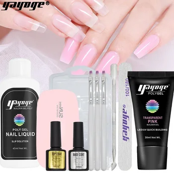 

Yayoge Poly nail Gel Set Quick Building Gel Acrylic Nail Gel Nail Polish For Nail Extensions Poly Nail Gel Nail Art Kit Manicure