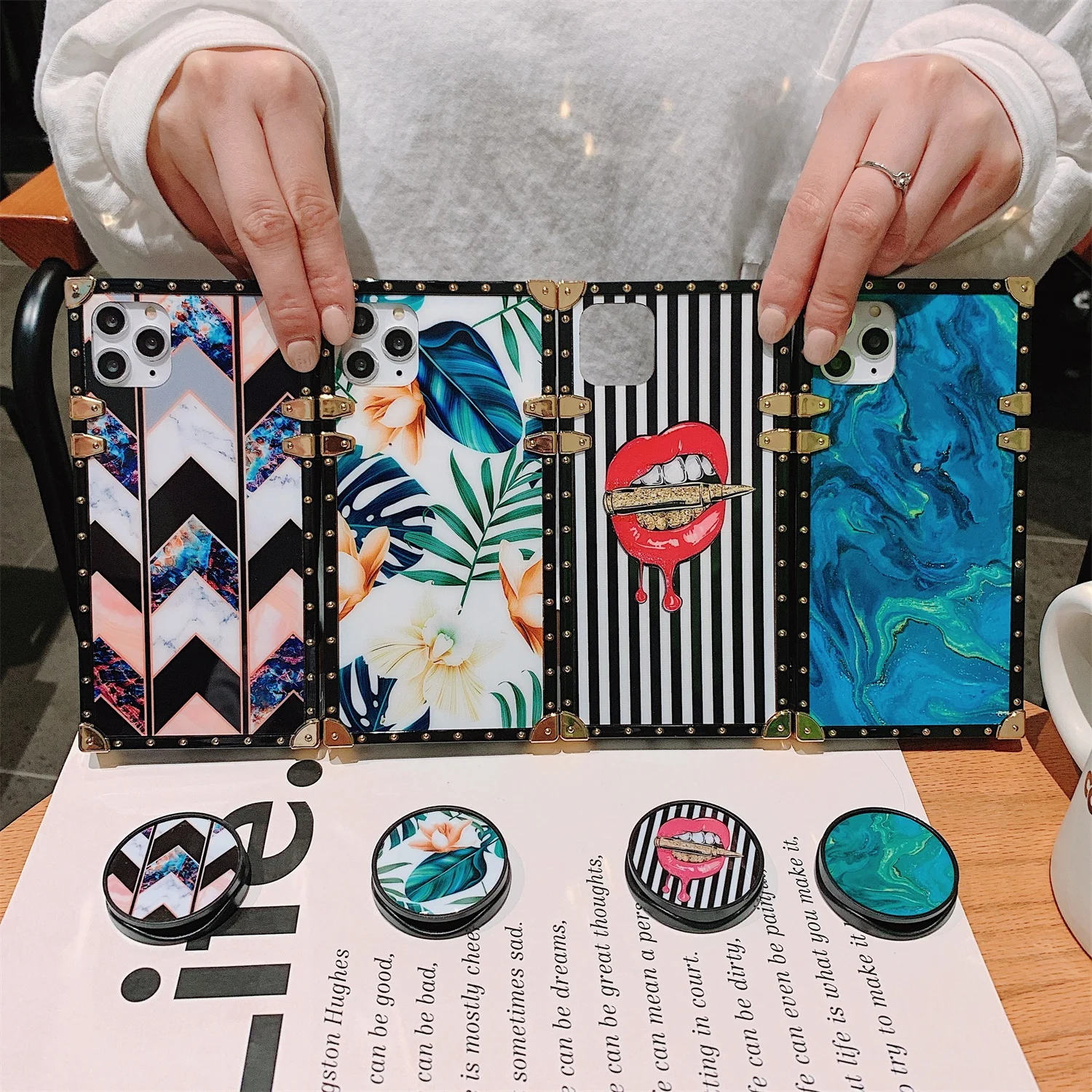 

LISCN Fashion Phone Case for IPhone 6S 7 8 7Plus 6Plus 11 11Pro Max X XR Xs Max Shining Love Ring Case Luxury Girl Iphone 6 Case