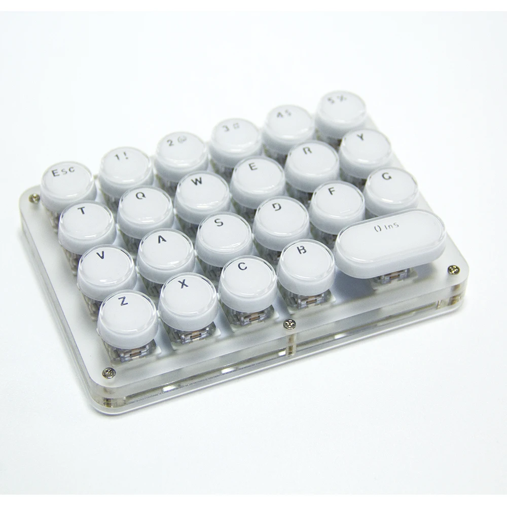 Keycap de Cristal Teclado de Programação Macro para Jogos de Atalho Novo Teclas Personalizado Mão Osu! Teclado Mecânico Led Retroiluminado 23 Uma - Imagem 3