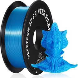 Silky Smooth PLA 3D Printing Filament - 1kg Spool, 1.75mm Thickness, Premium Printer Material with Fast Delivery and Vacuum-Sealed Packaging (Silk Sky Blue PLA)