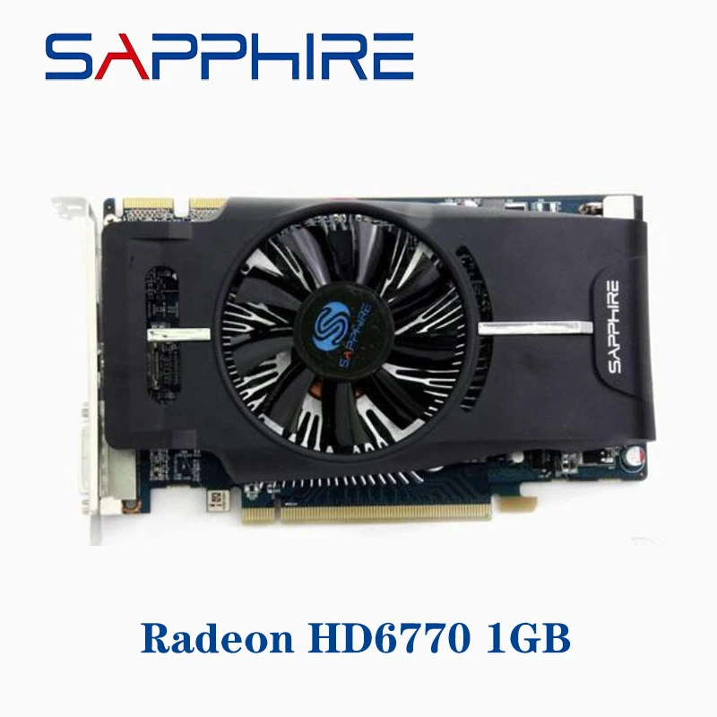 Видеокарта SAPPHIRE Radeon HD6770 1 ГБ GDDR5 GPU HD 6770 для компьютера видеокарта AMD HDMI б/у |