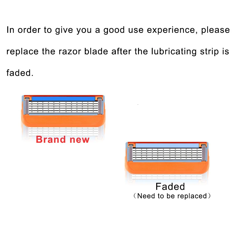 4pcs lot Professional Shaving 5 Layers Razor Blades Compatible for Gillettee Fusione For Men Face Care 3