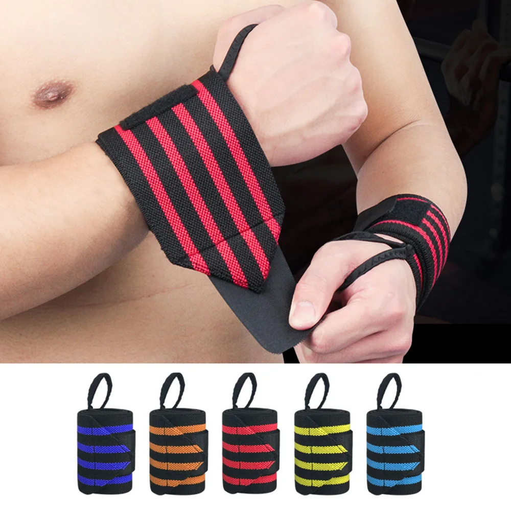 1 пара Регулируемый браслет эластичные бинты для запястья повязки для тяжелой атлетики Powerlifting дышащие нарукавные повязки баскетбольная езда