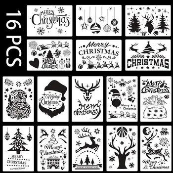 

Christmas Santa Clause Reindeer Snowman DIY Layering Stencils Painting Scrapbook Coloring Embossing Decorative Template
