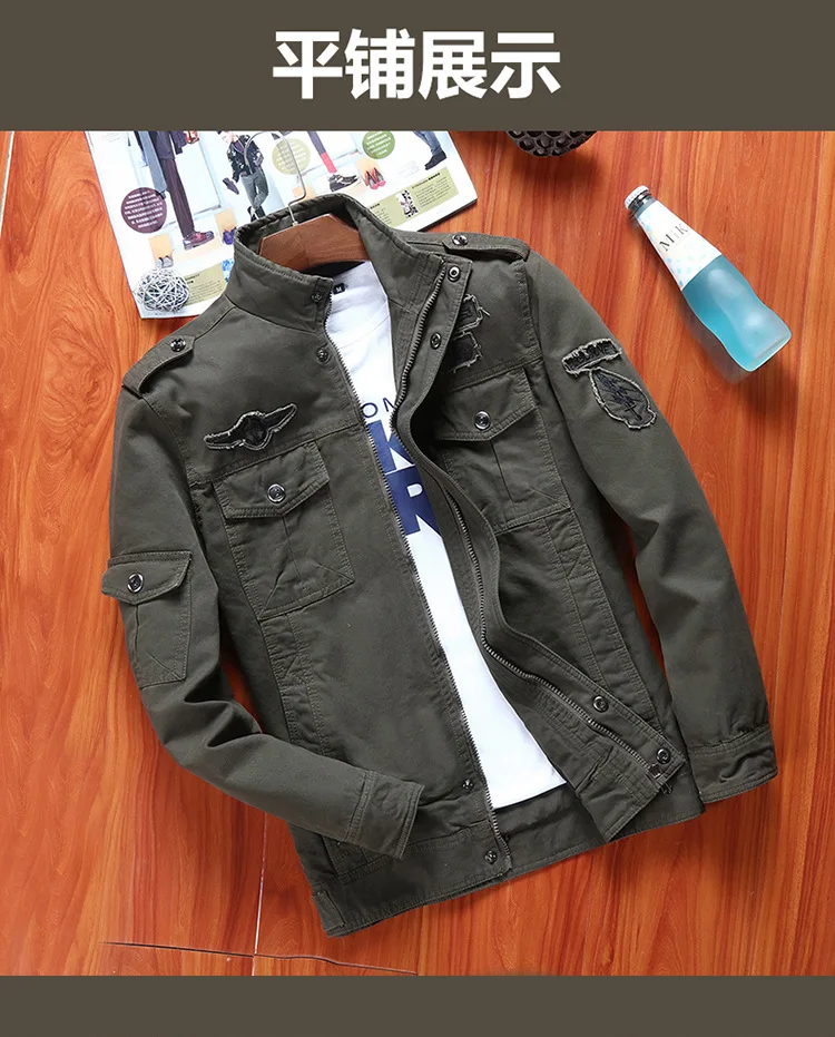 AliExpress, весна и осень, Мужская военная куртка, рабочая одежда, мужская одежда, большие размеры, модное пальто
