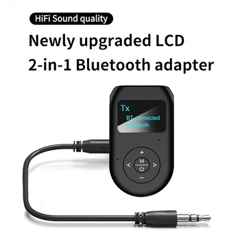 

NEW BT11 LCD Display Bluetooth Audio Receiver Transmitter 3.5mm Handsfree Adapter for Computer PC Laptop Desktops Music Playin