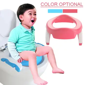 

New Portable Baby Infant Chamber Pots Foldaway Toilet Training Seat Travel Potty Rings With Urine Bag For Kids Blue Pink