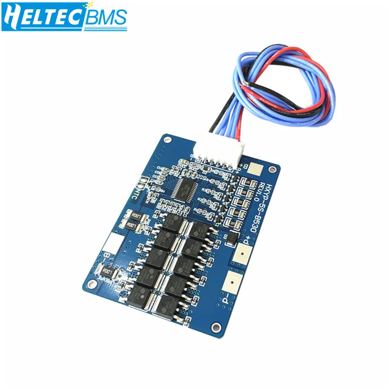 

18V 21V BMS 5S 30A 45A Balance Lipo battery protection board with 65degree temperature protection