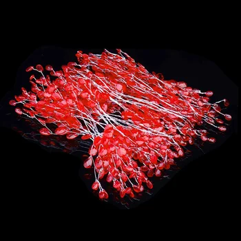 

New 50Pcs/Pack Clear Acrylic Drops Crystal Bead Spray Wired Stems Branch String Home Marriage Party Ornaments Wedding Decoration