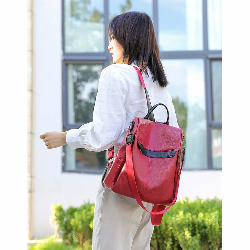 Женские кожаные рюкзаки высокого качества Sac Dos рюкзак для девочек Mochila Feminina большой емкости школьные рюкзаки для женщин