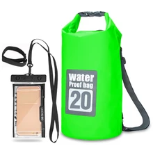 5L/10L/15L/20L Водонепроницаемая плавающая сухая сумка рюкзак для плавания на лодках 6,3 ''чехол для телефона водонепроницаемая сумка для каякинга рафтинг