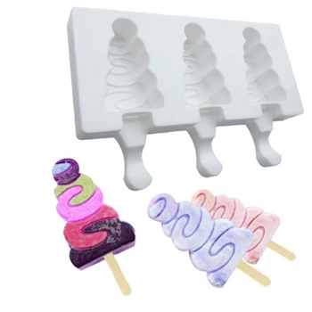 

2-8 Cavity Ice Cream Silicone Mold DIY Molds Ice Cube Moulds Ice Cream Maker Dessert Molds Tray With Popsicle Thick material X