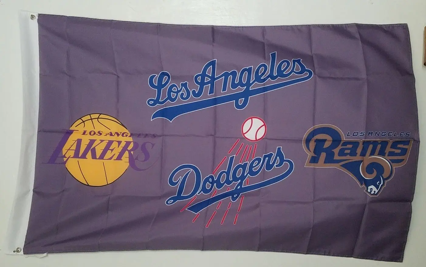 3ft x 5ft3 x5ft флаг Лос-Анжелеса флаг LA Dodgers Lakers Rams логотип Вентилятор Печать баннер, флаг из полиэстера Размер 150*90 см