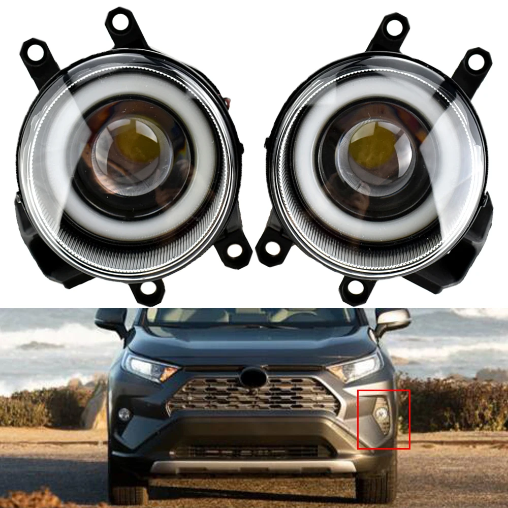 2 шт. супер яркий светодиодный фонарь светильник + ангел глаз DRL H11 12V для Toyota RAV4 2018