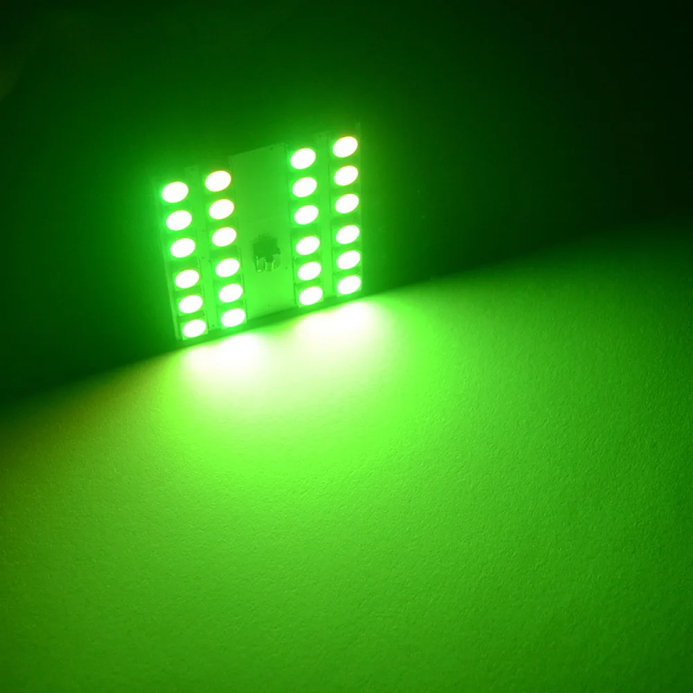 Hviero  T10 RGB 5050 24SMD Car Led remote control Rgb car led panel interior Auto lights Reading Dome Festoon BA9S 3Adapter DC 12v Light