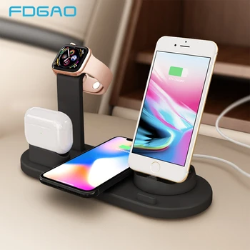 

FDGAO 3 in 1 Wireless Charger for iPhone 11 Pro Samsung S20 S10 Qi Fast Charging Station for Apple iWatch 5 4 3 2 1 Airpods Pro