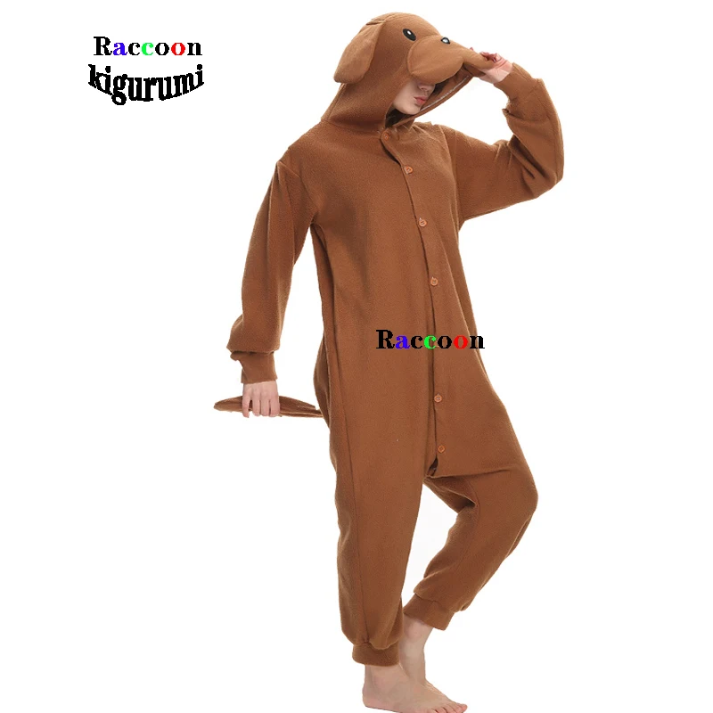Brown Teddy Dog Kigurumi Women Animal Jumpsuit Comfortable Men Home Pajama Party Costume Anime Cosplay Onesie Birthday Gift