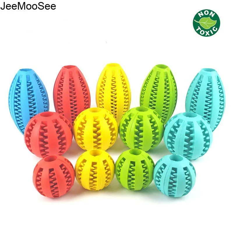 Pet-Dog-Toys Ball Extra-Tough-Rubber Dog-Tooth-Cleaning Interactive Elasticity Jump 