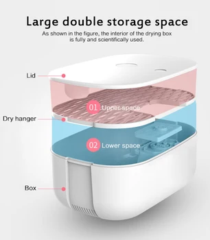 

Household drying travel portable mask disinfection machine ultraviolet disinfection storage box mini underwear clothes dryer