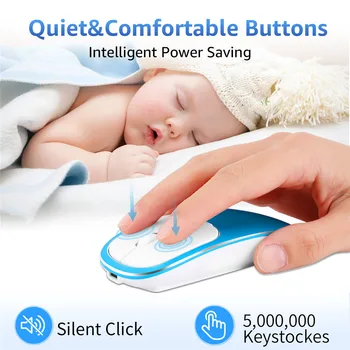 

Rechargeable Mouse Metal Mute Click 2 Modes with USB Receiver LHB99