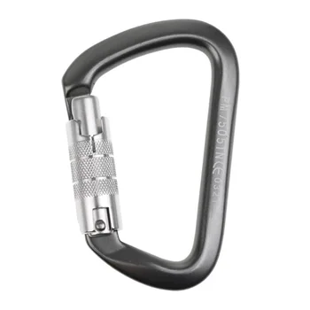 

26KN Aluminum Auto Self Locking D Shape Carabiner Outdoor Rock Climbing Caving Tree Arborist Rappelling Rescue Gear Equipment