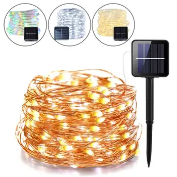

100/200 LED Solar String Lights Outdoor Waterproof Fairytale Festive String Lights Garden Wedding Decoration Lights