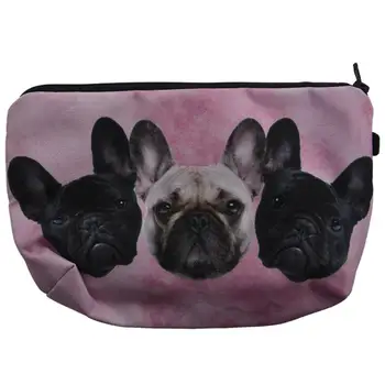 

NEW-Super Funny 3D Printing women cosmetic bag Multifunction Pencil Holder (3 pugs)