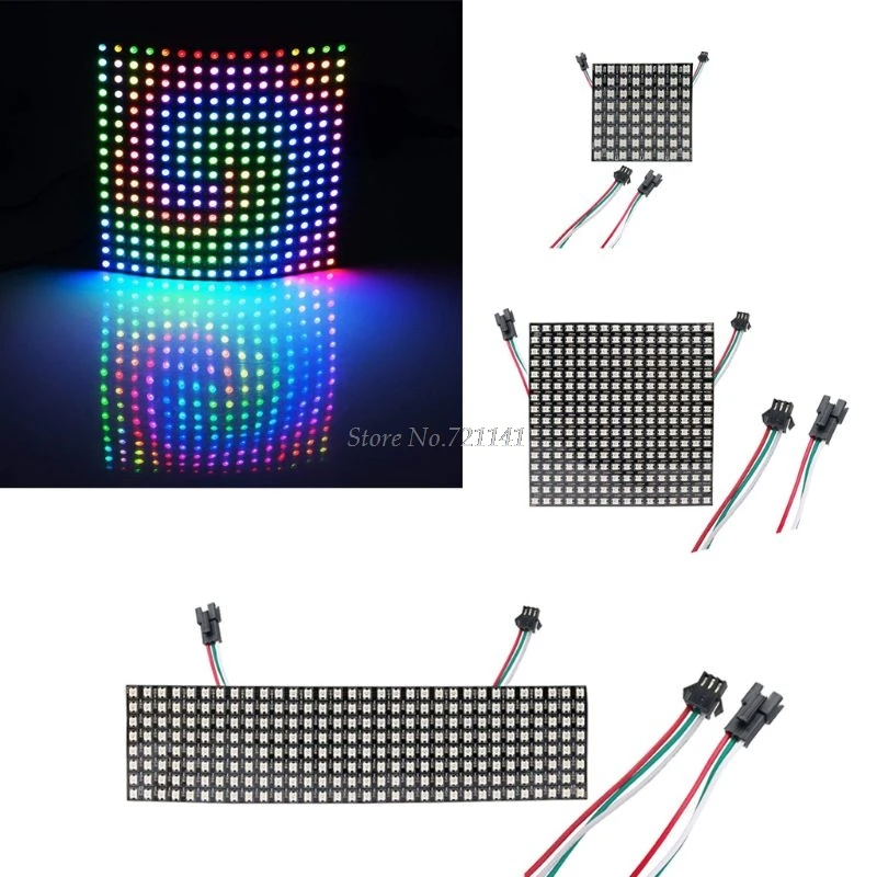 8*8/16*16/8*32 WS2812B panel SK6812 Ragid Panel Addressable 5050 RGB DC5V BLACK White full color Display Screen flexible Panel