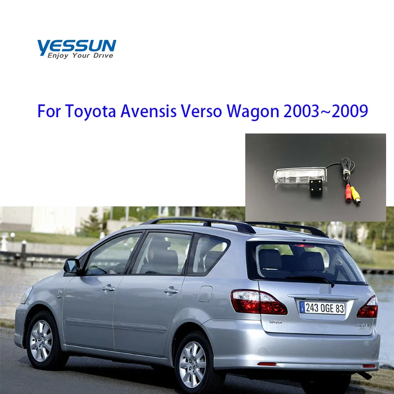 Yessun камера номерного знака для Toyota Avensis Verso wagon 2003~ 2009 Автомобильная камера заднего вида помощь при парковке