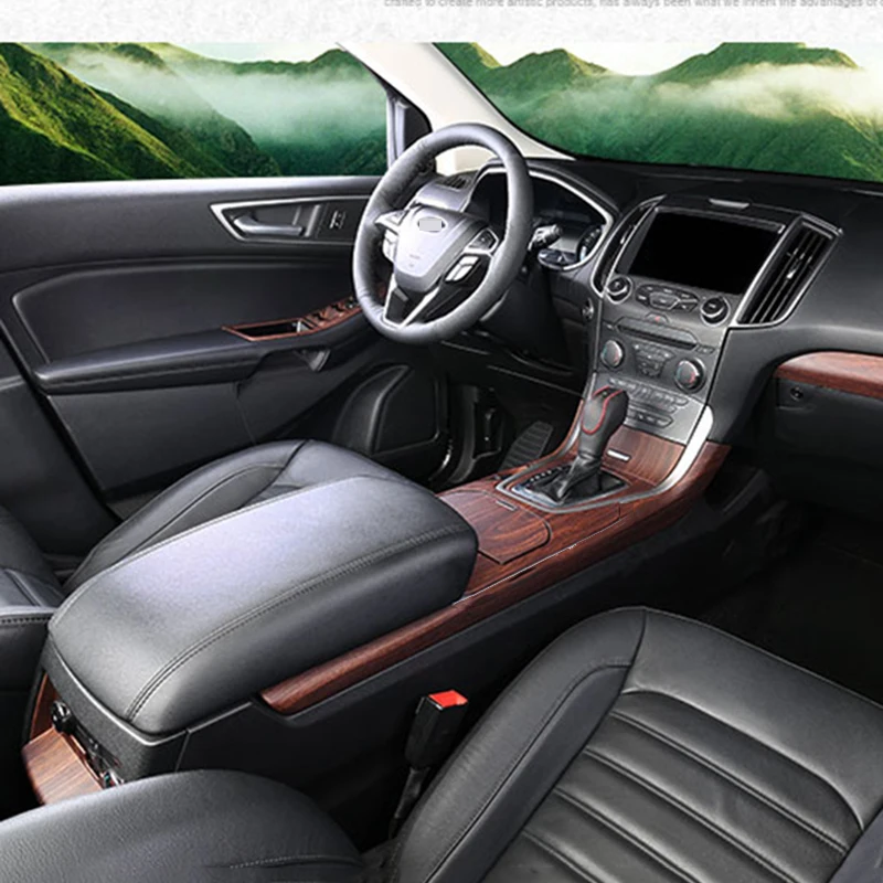 6 шт. для Ford edge из красного дерева чехол для рукоделия Shift персикового дерева ABS крышка переключения передач накладка на рычаг автостайлинг