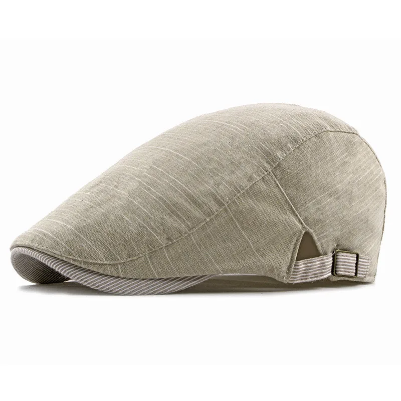 Summer Solid Color Newsboy Caps Men Cotton Flat Peaked Cap Women Painter Beret Hats 10 2