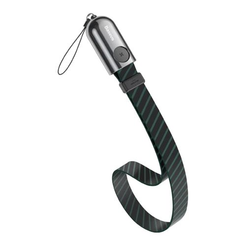 Baseus Портативный мульти функциональный шнурок для бейжда кабель для передачи данных для iPhone X 7 плюс зарядный кабель ручной веревка для Мощность банк Зарядное устройство кабель - Цвет: Black Stripe 35cm