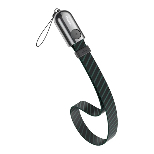 Black Stripe 35cm Baseus Портативный мульти функциональный шнурок для бейжда кабель для передачи данных для iPhone X 7 плюс зарядный кабель ручной веревка для Мощность банк Зарядное устройство кабель - Цвет: Black Stripe 35cm