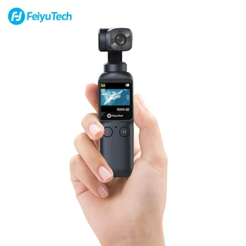 

Feiyu Pocket 3-Axis Handheld gimbal Action camera vloggers Smartphone Control portable AI pocket mini camera touch display