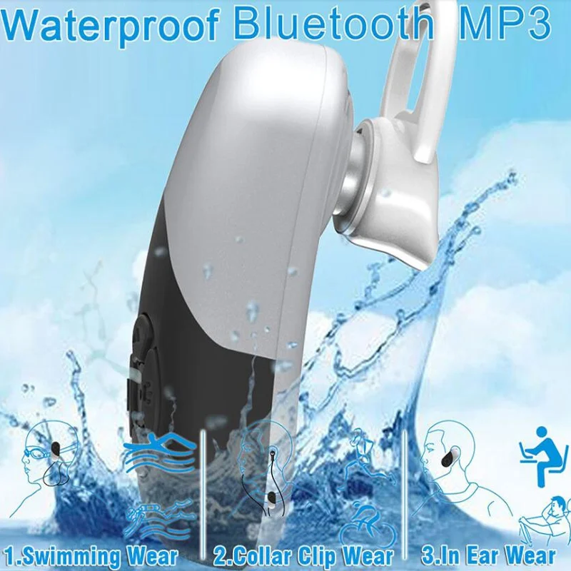 IPX8 водонепроницаемый Bluetooth MP3 плеер 8 Гб костной проводимости наушники музыкальный плеер гарнитура для плавания вождения бег наушники