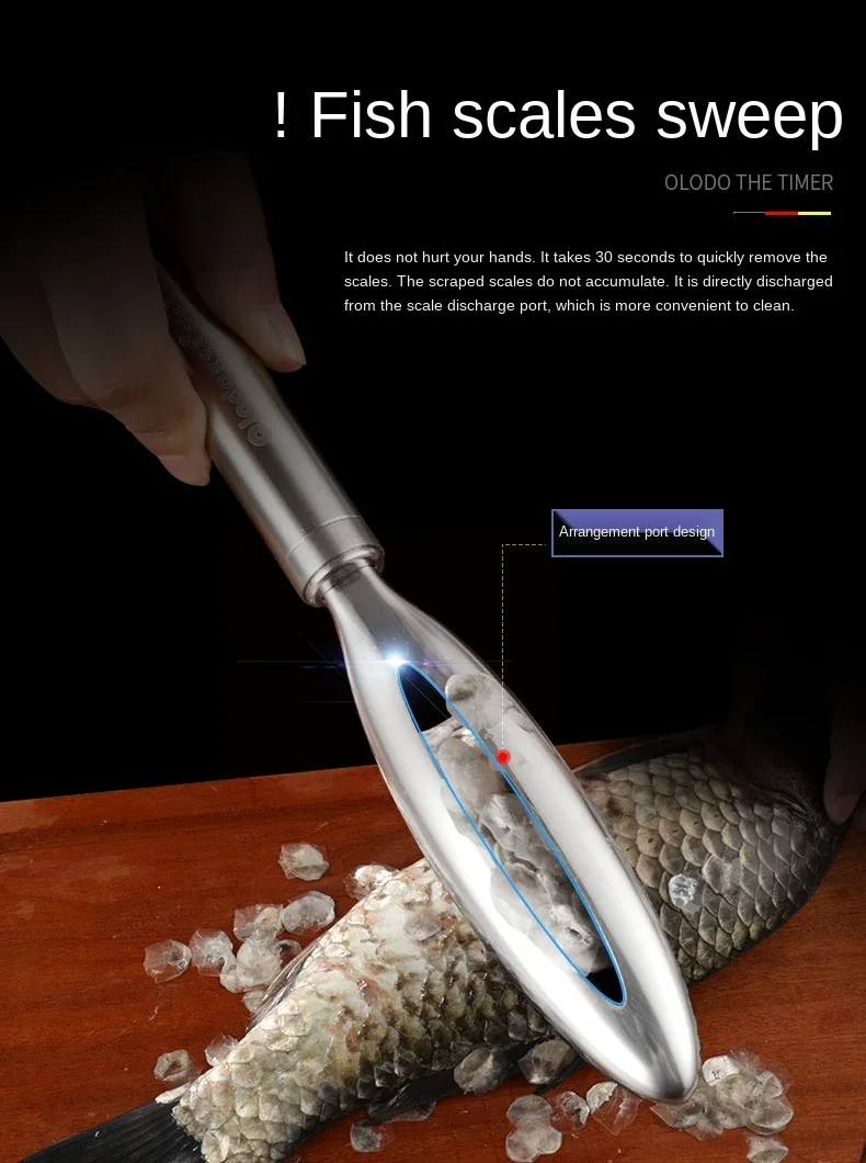 Maravilhoso gadget para raspagem escalas de peixe