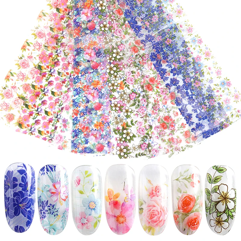 

10 pieces 20 * 4cm Colorful Nail Sheet Transfer Adhesive Sticker Custom Pattern Envelope Slider Ribbon Decoration Manicure