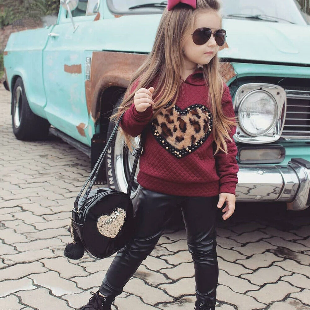 Conjunto De Ropa Para Bebe Y Nina De 6 Meses A 5 Anos Camiseta De Manga Larga Con Corazon De Amor Y Perlas Pantalones Trajes Otono E Invierno Set De Ropa Aliexpress