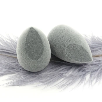 

Licuadora de belleza Grey Microfiber Velvet Sponge Beauty Makeup Blender Cosmetic Puffs for Foundation Concealer Cream