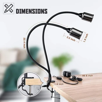 

LED Grow Light Lamp for Plants Lights 3/6/12H Timer COB Grow Lamp 75W Sunlike Full Spectrum LED 4-mode Brightness Adjustment