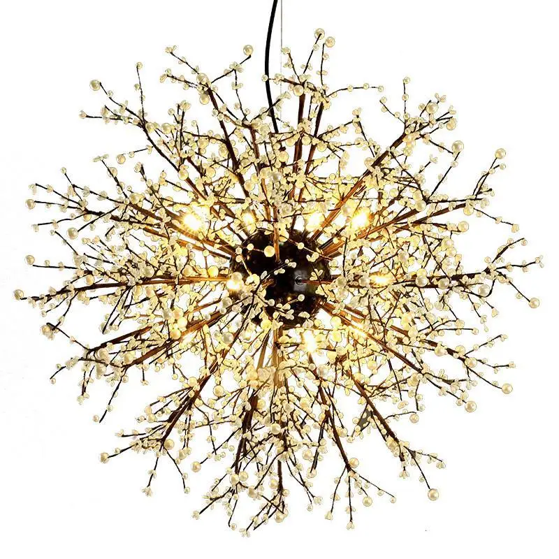 

LED Chandelier Nordic Postmodern Bar Chandelier Living Room Crystal Retro Chandelier Lighting Kitchen Light Fixtures