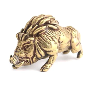 

Retro Distressed Crafts Small Wild Boar Collection Tea Pet Bronze Sculpture Ornaments